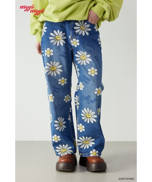 UNISEX】(wiggle wiggle)パターンDENIMパンツ|ロデオクラウンズ UNISEX】(wiggle wiggle)パターンDENIMパンツ|ロデオクラウンズ