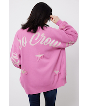 スター柄ニットカーディガン