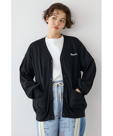 ネオンカラーロゴニットカーディガン