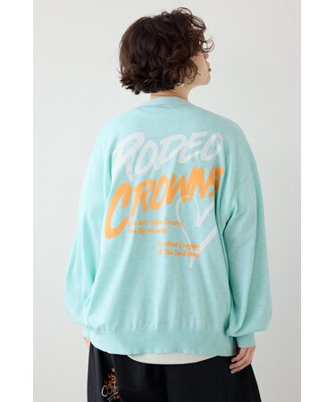 ネオンカラーロゴニットカーディガン