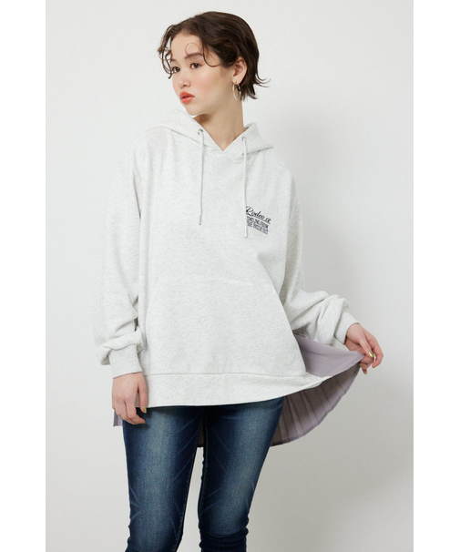 バックプリーツロゴパーカー