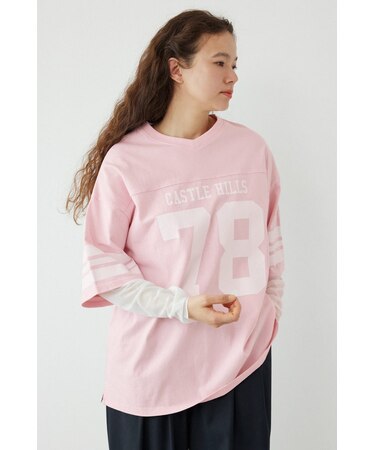 チュールレイヤードナンバートップス