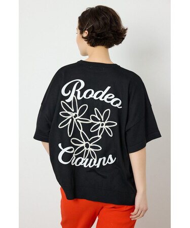 フラワーロゴニットトップス