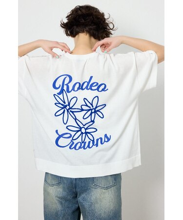 フラワーロゴニットトップス