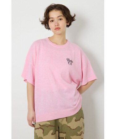 フラワーロゴニットトップス