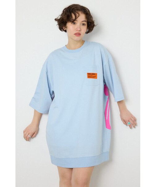 ペイントロゴハーフスリーブワンピース