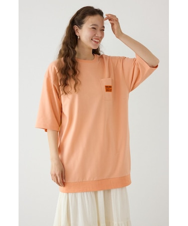 ペイントロゴハーフスリーブワンピース