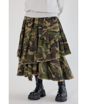 CAMOランダムティアードスカート