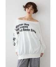 メッセージオフショルダートップス