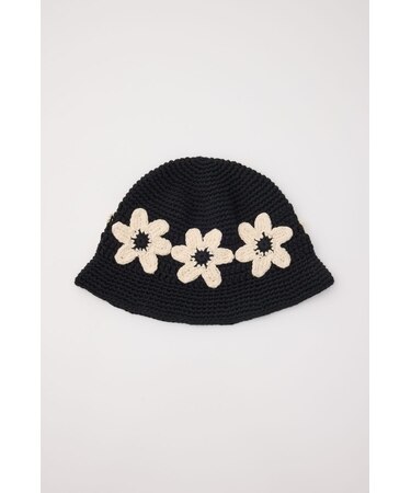 フラワーニットハット