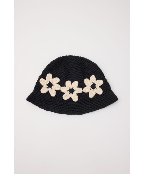 フラワーニットハット