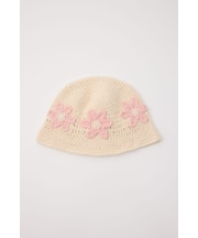 フラワーニットハット