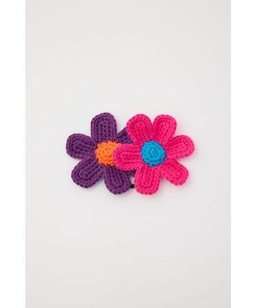 フラワーニットヘアゴム