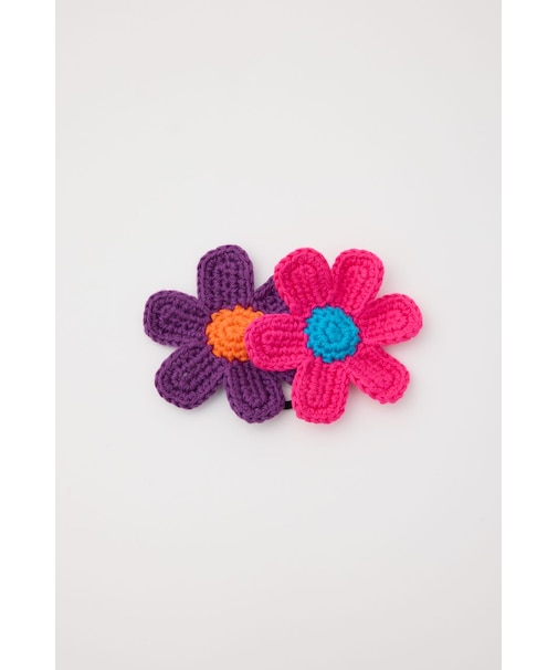 フラワーニットヘアゴム