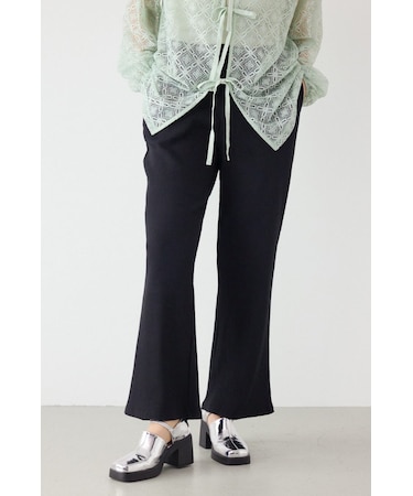 リブフレアパンツ