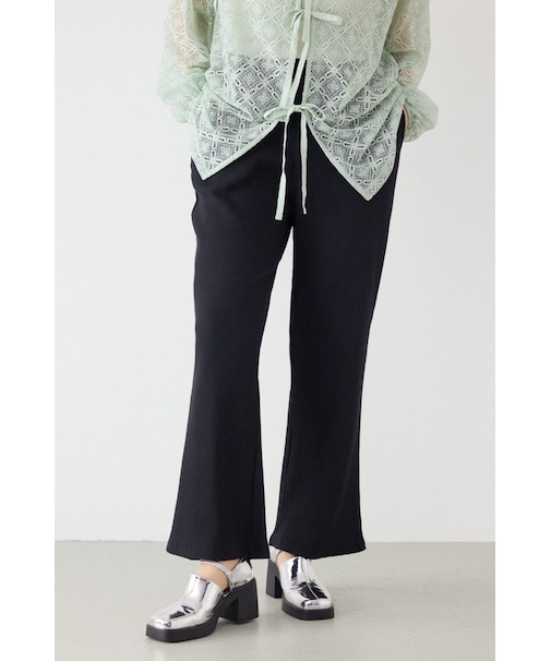 リブフレアパンツ