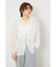 メッシュフーディカーディガン