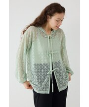 メッシュフーディカーディガン