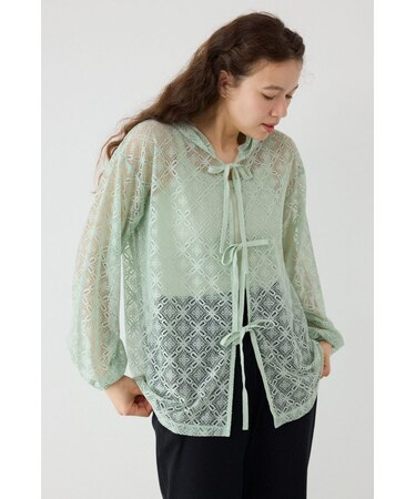 メッシュフーディカーディガン