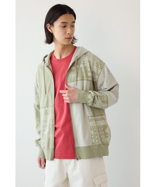 パッチワークZIPパーカー