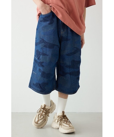 カモフラデニムバミューダパンツ