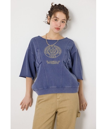 切替カレッジ半袖スウェット