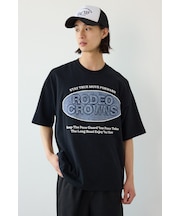 エンボスデニムロゴTシャツ