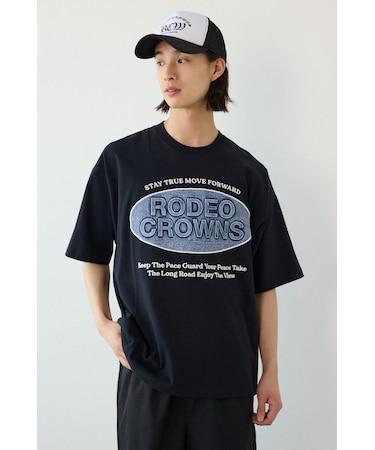 エンボスデニムロゴTシャツ