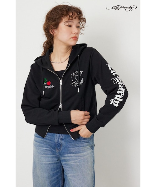 Ed Hardy)ZIPパーカー｜ロデオクラウンズ／ロデオクラウンズワイド
