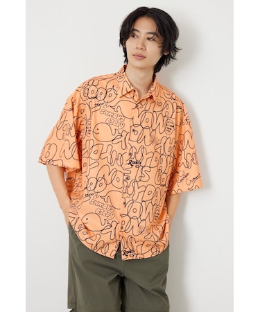 ドローイングホエールシャツ