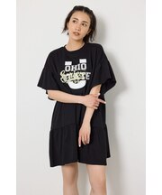 ティアードプリントワンピース