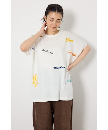 G.V embroideryニットトップス