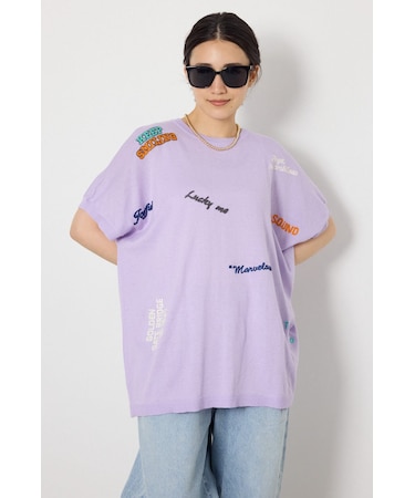G.V embroideryニットトップス