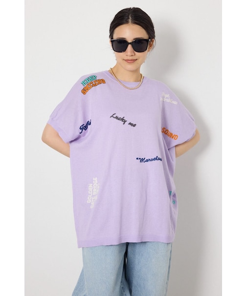 G.V embroideryニットトップス