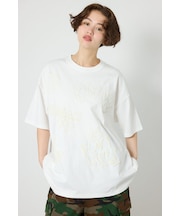 【UNISEX】クレヨンタッチ同色発泡プリントTシャツ