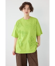 【UNISEX】クレヨンタッチ同色発泡プリントTシャツ