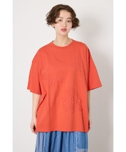 【UNISEX】クレヨンタッチ同色発泡プリントTシャツ