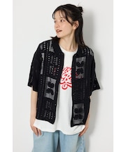スクエアクロシェニットシャツ