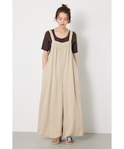 Thickness DENIMギャザーサロペット
