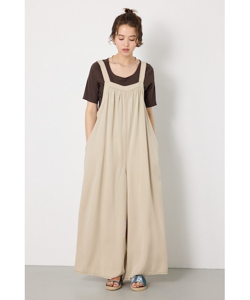 Thickness DENIMギャザーサロペット