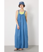 Thickness DENIMギャザーサロペット