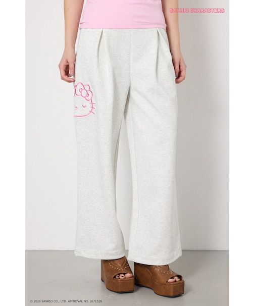 (HELLOKITTY)アップリケスウェットパンツ