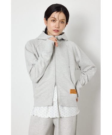 (UNISEX)SHARE スタンドネックジップパーカー