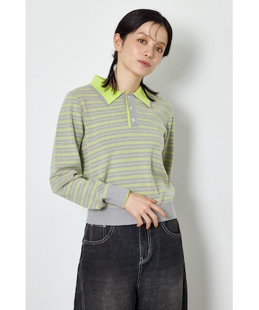 (UNISEX)SHAREニットポロシャツ