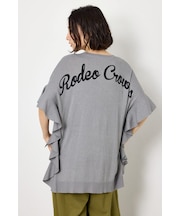 袖フリルニットトップス