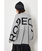 WIDE LOGO ニットカーディガン