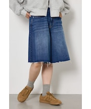 セミフレアワイドバミューダパンツ