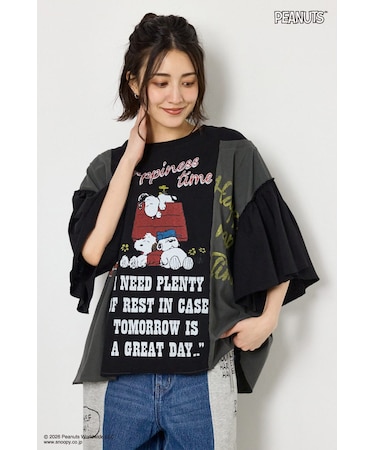 (PEANUTS)カスタムドッキングTシャツ