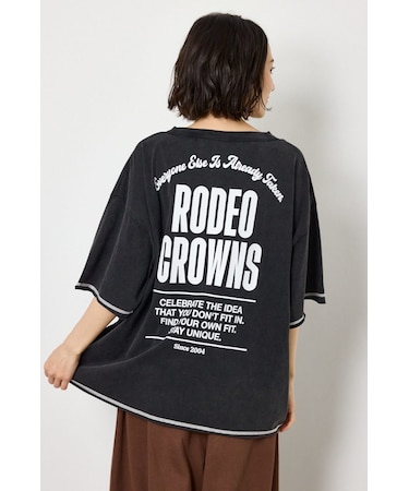 ヴィンテージライクステッチ5分袖Tシャツ