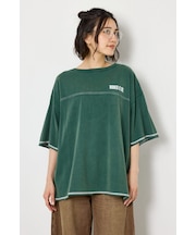 ヴィンテージライクステッチ5分袖Tシャツ